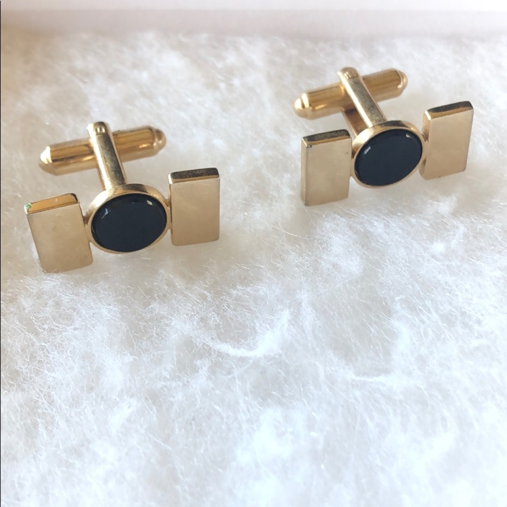Mid-Century Vintage Hickok USA Cufflinks Tie Clip